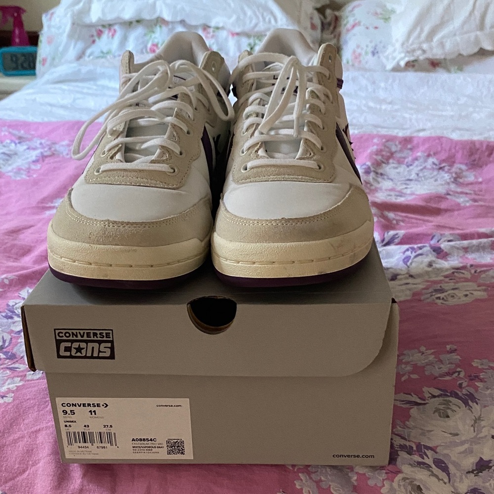 Converse White and Tan Sneakers